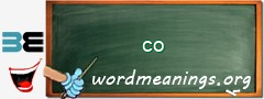 WordMeaning blackboard for co